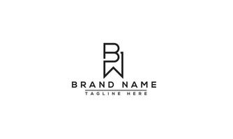 BW Logo Design Template Vector Graphic Branding Element.