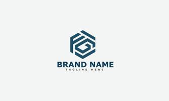 FG Logo Design Template Vector Graphic Branding Element.