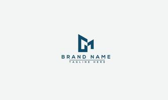 GM Logo Design Template Vector Graphic Branding Element.