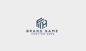 FH Logo Design Template Vector Graphic Branding Element.