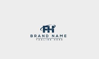 FH Logo Design Template Vector Graphic Branding Element.