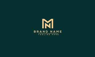 MN Logo Design Template Vector Graphic Branding Element.