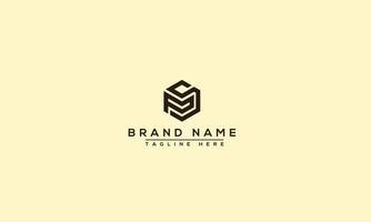 PS Logo Design Template Vector Graphic Branding Element.