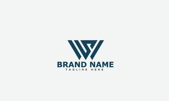 WS Logo Design Template Vector Graphic Branding Element.