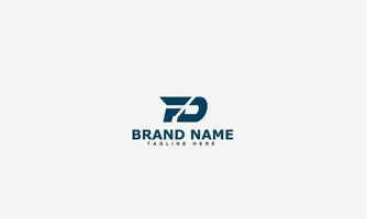 FD Logo Design Template Vector Graphic Branding Element.