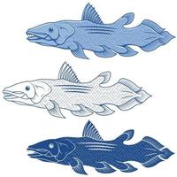 Coelacanth fish vector design