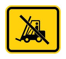 Warning Do not operate the forklift vector