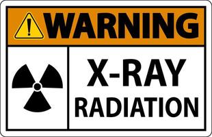 Warning X-Ray Radiation Sign On White Background vector