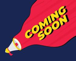 Coming soon banner template vector