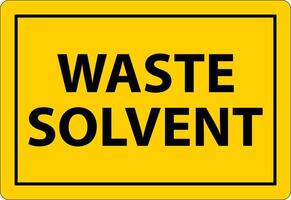 Danger Waste Solvent Sign On White Background vector