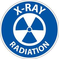 Notice X-Ray Radiation Sign On White Background vector