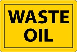 Señal de peligro de residuos de aceite sobre fondo blanco. vector