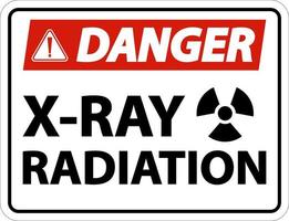 Danger X-Ray Radiation Sign On White Background vector