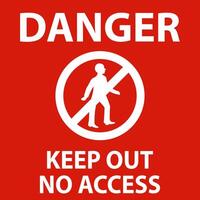 Danger Keep Out No Access Sign On White Background vector