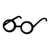 glasses hand drawn doodle. , scandinavian, nordic, minimalism monochrome icon sight frame vector