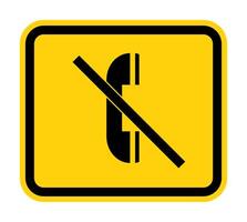 Symbol Do not use the phone vector