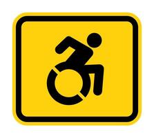 Accessible Parking Sign On White Background vector