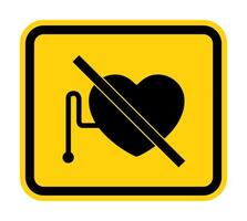 Magnetic Fields Located In This Area Can Be Harmful To Pacemakers vector