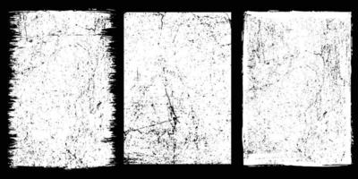 colección de marcos grunge abstractos, rectangular angustiado vector