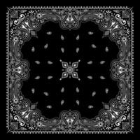 Simply Bandana decorated with white geometric ornament lines that can be applied to fabrics of various colors vector