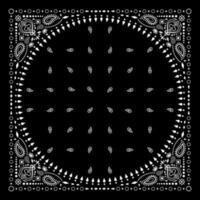 Simply Bandana decorated with white geometric ornament lines that can be applied to fabrics of various colors vector