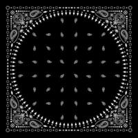 Simply Bandana decorated with white geometric ornament lines that can be applied to fabrics of various colors vector