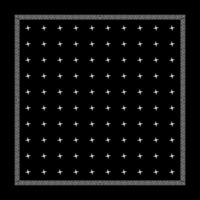 Simply Bandana decorated with white geometric ornament lines that can be applied to fabrics of various colors vector