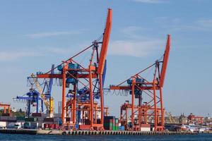 Orange Port Cranes