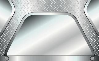 luxury silver background, illustrated with symmetrical pattern, realistic metal gradient and overlapping shapes vector