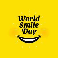 World smile day background vector