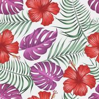 Floral seamless pattern with leaves. tropical background vector