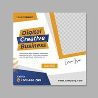 Corporate social media banner template vector