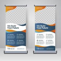 Corporate rollup or X banner design template vector