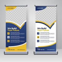 rollup corporativo o plantilla de diseño de banner x vector