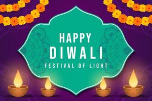 ilustración de fondo creativo feliz diwali vector