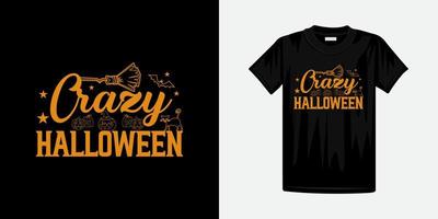 Crazy halloween lettering Vector, holiday calligraphy for banner, poster, greeting card, party invitation vector