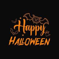 Happy halloween lettering Free Vector