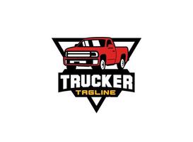 vector de logotipo de camión para empresa de transporte. ilustración de vector de plantilla de equipo de vehículo para su marca.