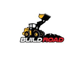 Loader logo vector for construction company. Heavy equipment template vector illustration for your brand.