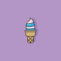 logotipo de vector de cono de helado