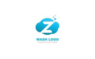 Z logo cloud for branding company. letter template vector illustration for your brand.