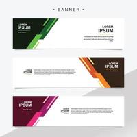 Banner design abstract vector template. Set of banner background isolated vector for print, display, promotion.