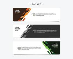 Banner design abstract vector template. Set of banner background isolated vector for print, display, promotion.