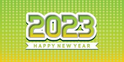 feliz año nuevo 2023 fondo con texto en 3d vector