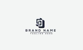 GD Logo Design Template Vector Graphic Branding Element.