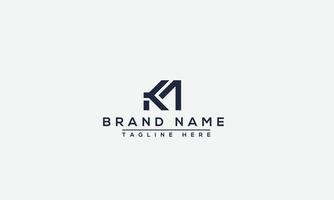 Km Logo Design Template Vector Graphic Branding Element.