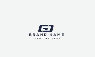 GD Logo Design Template Vector Graphic Branding Element.