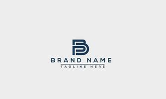 elemento de marca gráfico vectorial de plantilla de diseño de logotipo de bp. vector