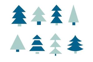 Christmas tree various geometrical shapes set vector