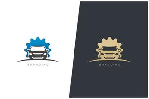 Car Repair Auto Shop Transportation Vector Logo Concept Design
